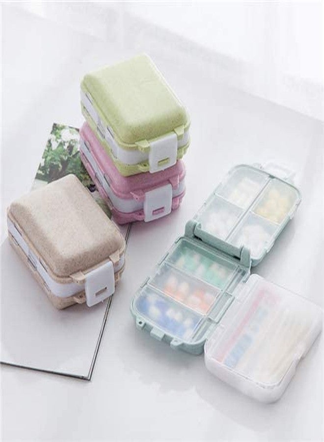 VENJA (LABEL) Venja Pill Case with 8 Compartments, Travel Pill Organizer Moisture Proof Small Pill Box for Pocket Purse Daily Pill Case Portable Medicine Vitamin Holder Container, Multicolor (Set Of 1) - Image 3